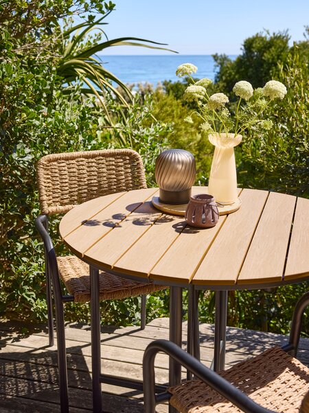 Стіл садовий HOVVIG діам.90см довж.18/90см натура