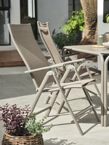 Chaise inclinable HURDAL sable foncé