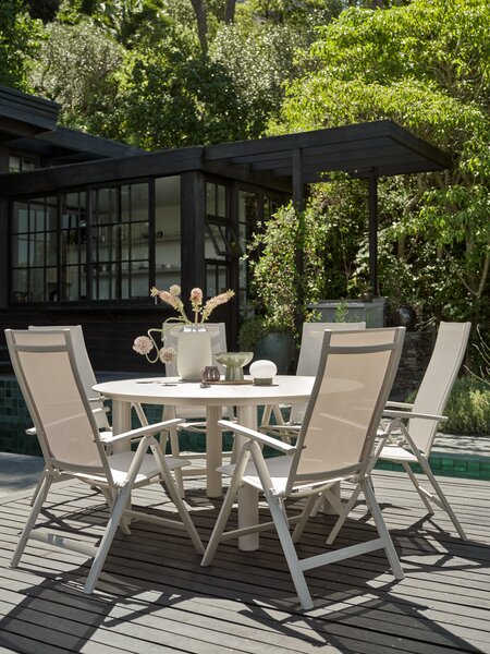 SURNADAL D150 table + 4 LOMMA chair beige