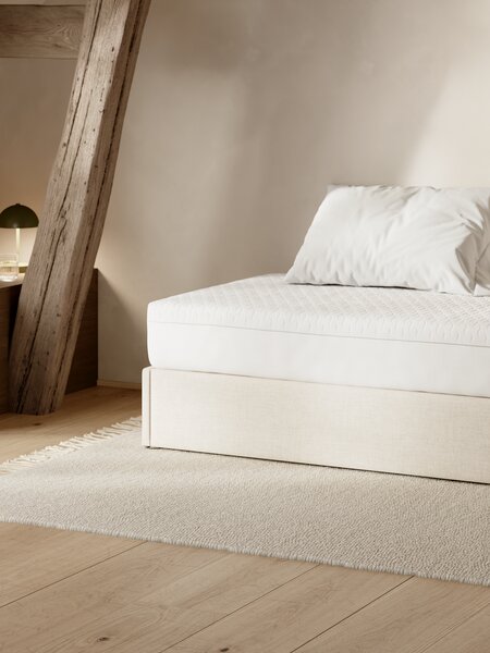 Divan base SEDEN Single side lift beige fabric