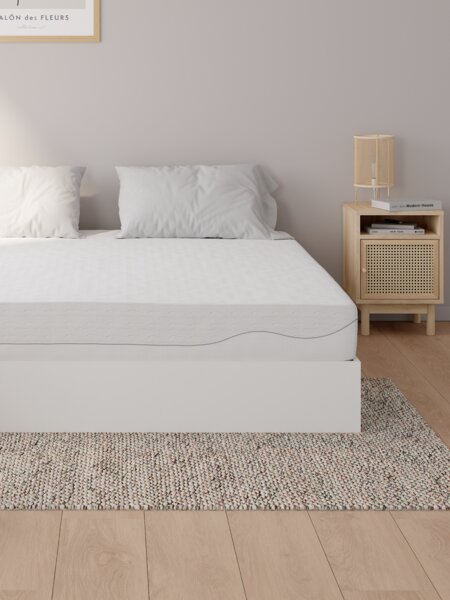 Divan base FOLDAGER Single end lift white