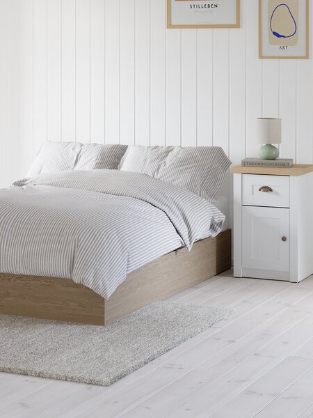 Divan base FOLDAGER Double end lift natural oak colour