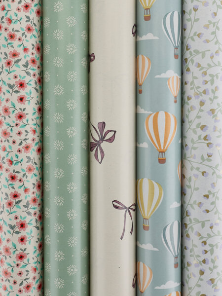 Wrapping paper BAGGE W70xL600cm recycled assorted