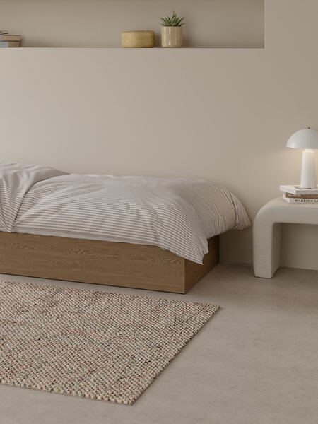 Divan base SEDEN Single side lift natural oak colour