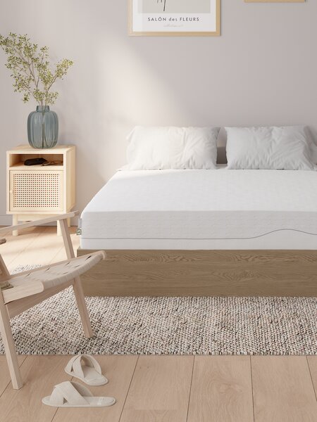 Divan base FOLDAGER Double end lift natural oak colour