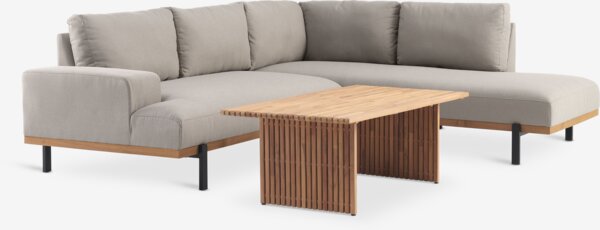 Loungesæt LOFSDALEN natur + ELLEKILDE 5 pers. taupe