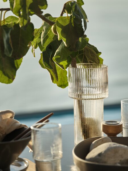 Vase RUNE Ø12xH25cm klar