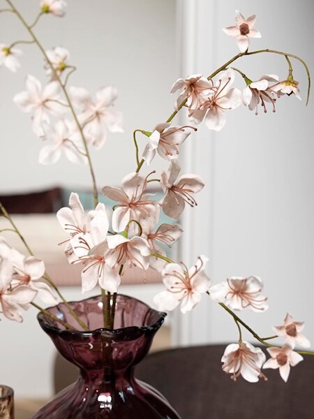 Flor artificial OLA A80cm blanco colgante