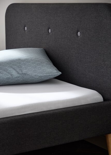 Чаршаф с ластик JANNE жарсе 90x200x30 бял