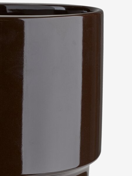 Blomsterpotte JASPER Ø18xH18cm mørk brun