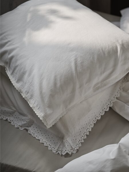 Taie d'oreiller LAURA 50x70/75 blanc