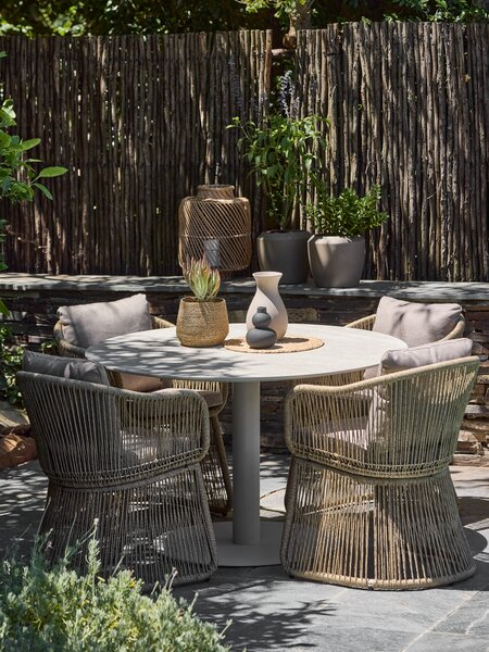 Vrtna miza VAMDRUP Ø120 bež