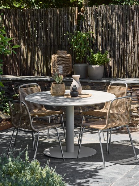 Vrtna miza VAMDRUP Ø120 bež