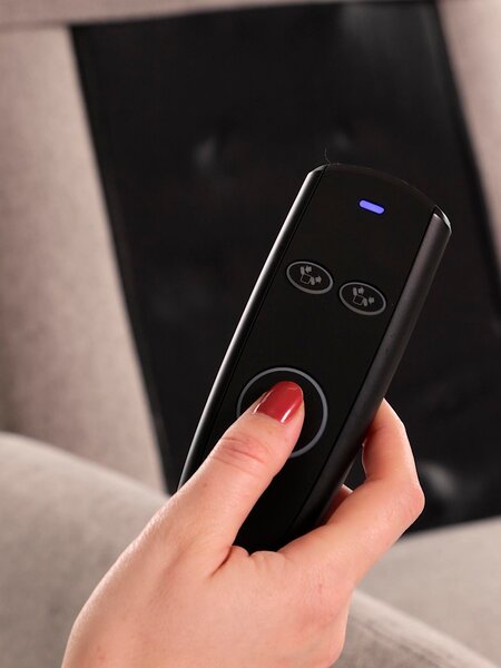 Massage chair VONSILD light grey fabric