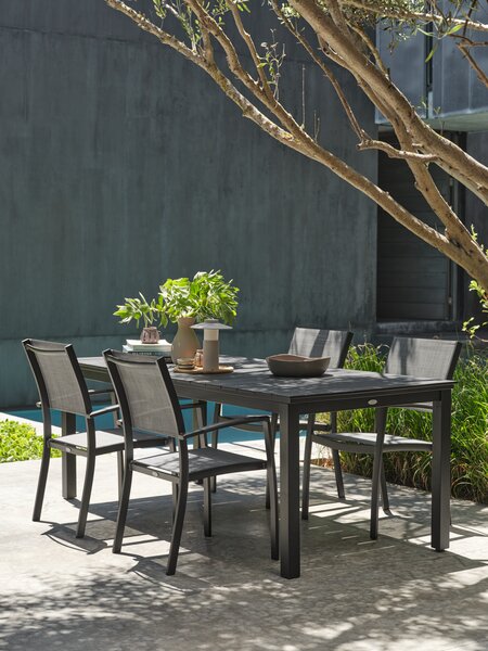 MOSS D214/315 sto + 4 STRANDBY stolice siva