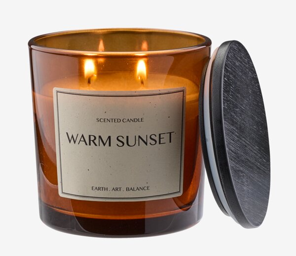 Bougie parfumée BASTIAN Ø10xH10cm brun