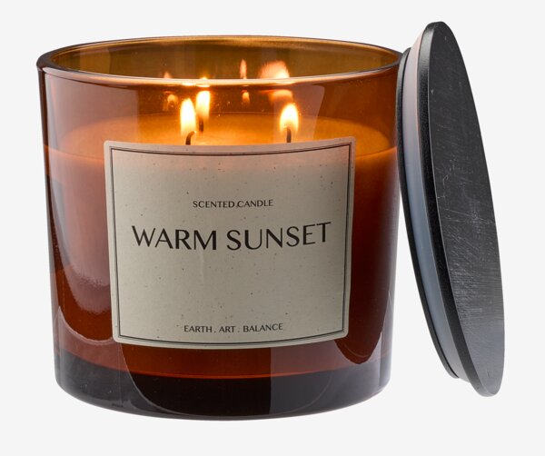 Scented candle BASTIAN D13xH12cm brown