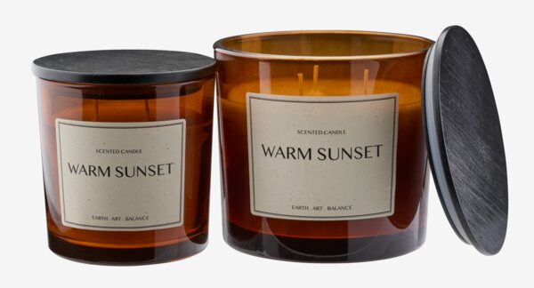 Bougie parfumée BASTIAN Ø10xH10cm brun