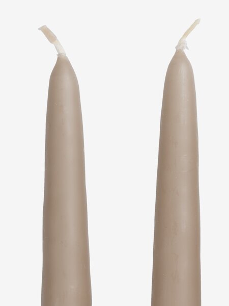 Kronelys DINES H28cm varm grå 4stk/pk