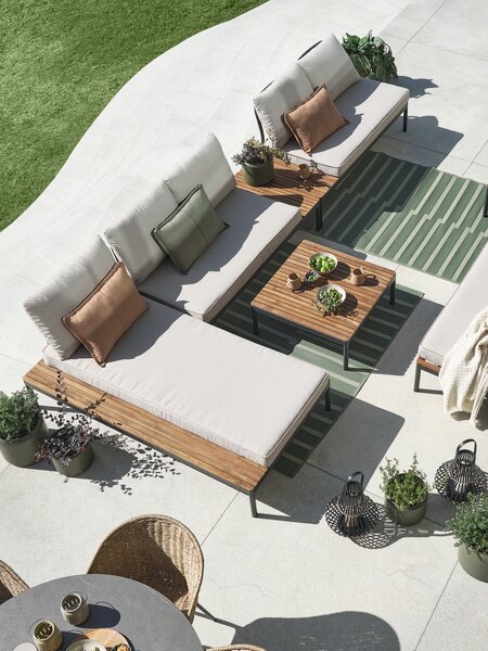 Vrtna garnitura HOU s produžetkom 3 osobe tvrdo drvo