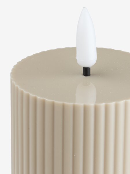 LED-kubbelys AKSEL Ø6xH9cm beige