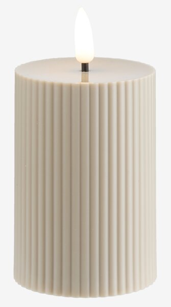 LED-kubbelys AKSEL Ø6xH9cm beige
