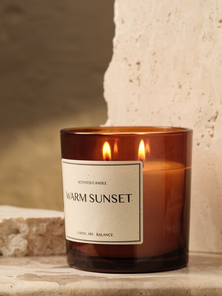 Bougie parfumée BASTIAN Ø10xH10cm brun