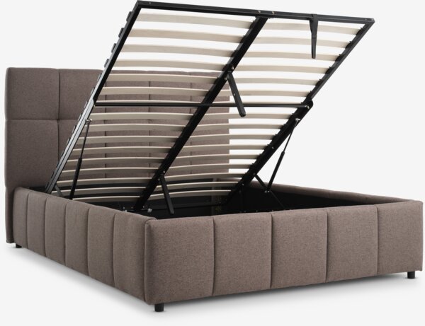 Postelový rám VEMMELEV s úlož. prostorem 120x200 tm.písková