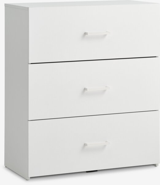 Commode KORUP 3 tiroirs blanc