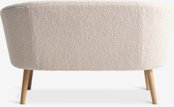 2-zitsbank GLOSTRUP off-white teddy stof