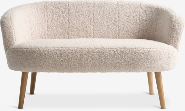 2-zitsbank GLOSTRUP off-white teddy stof