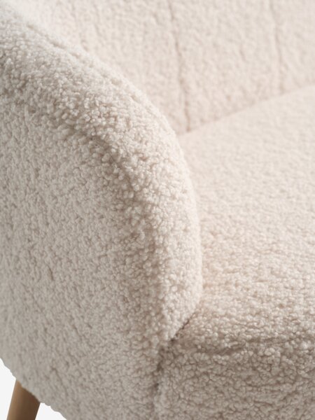 2-zitsbank GLOSTRUP off-white teddy stof