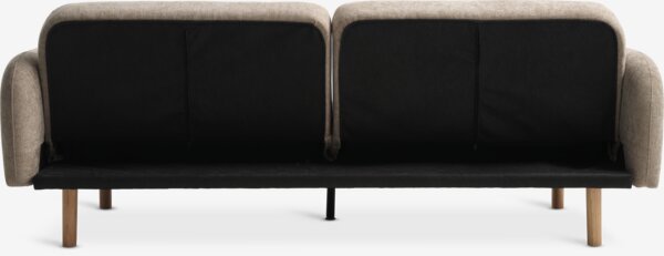 Sofa bed BALKA 3 seater sand fabric