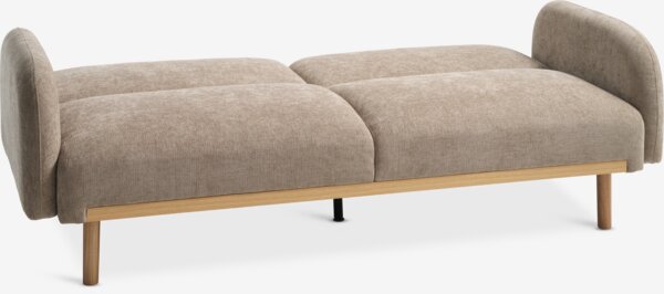 Sofa bed BALKA 3 seater sand fabric
