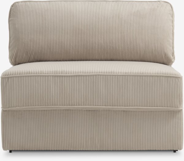 Sofa bed module SJELLE centre beige fabric