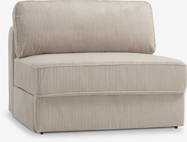Sofa bed module SJELLE centre beige fabric