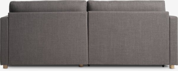Sofa bed chaise longue TEGLHUSE grey fabric