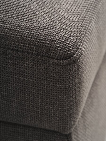 Sofa bed chaise longue TEGLHUSE grey fabric