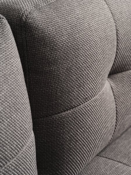 Sofa bed chaise longue TEGLHUSE grey fabric