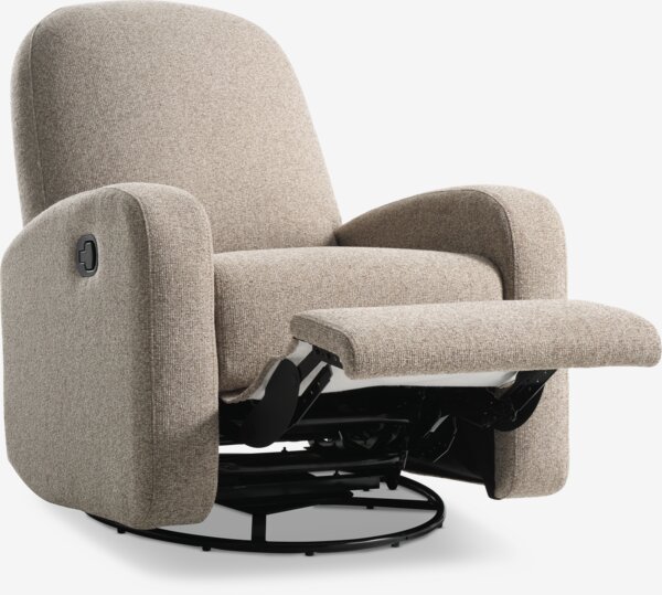 Recliner BREDBJERG beige fabric