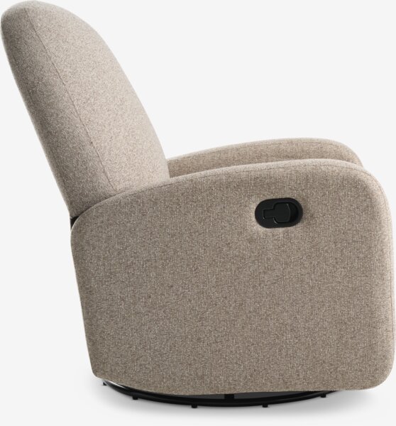 Recliner BREDBJERG beige fabric