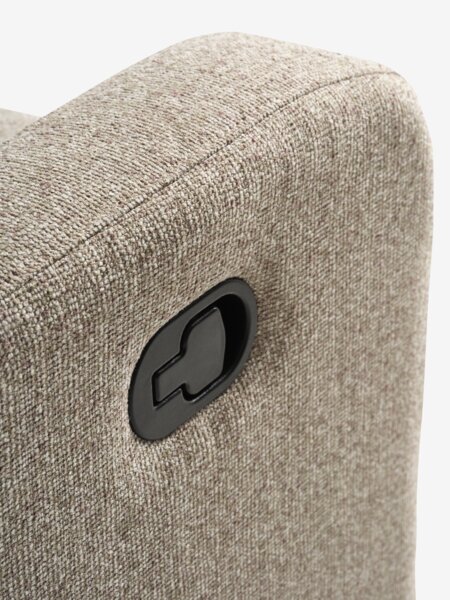 Recliner BREDBJERG beige fabric
