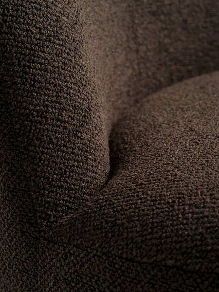 Lounge chair ANDRUP swivel dark brown fabric