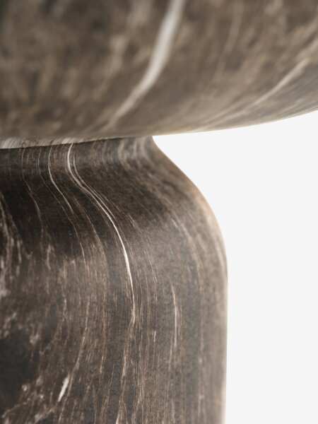 Sofabord LYDUM Ø60 brun marmor-look fibersement