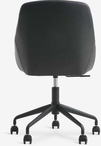Desk chair ROSTRUP black faux leather