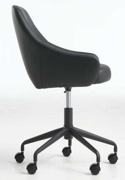 Desk chair ROSTRUP black faux leather