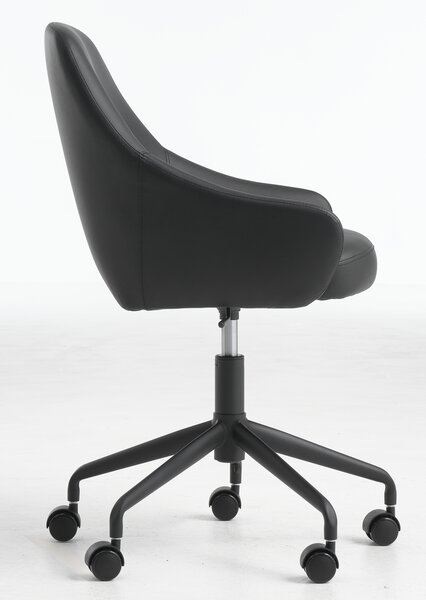 Desk chair ROSTRUP black faux leather