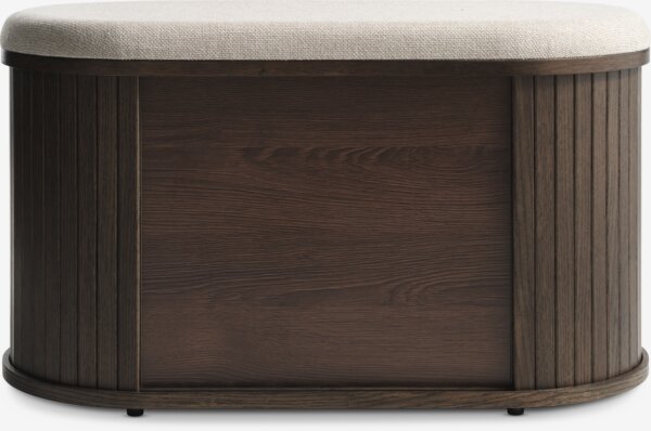 Bench LYNGVIG tambour doors beige/dark oak