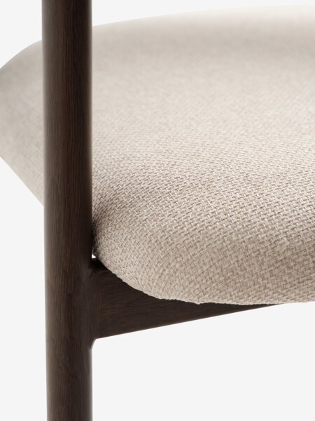 LYNGVIG L180/260 bord eik + 4 EJSING stol beige/mørk eik