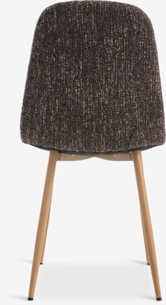 Dining chair JONSTRUP dark brown/natural oak colour